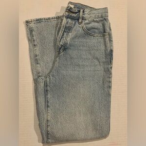 PACSUN light wash high rise straight jeans